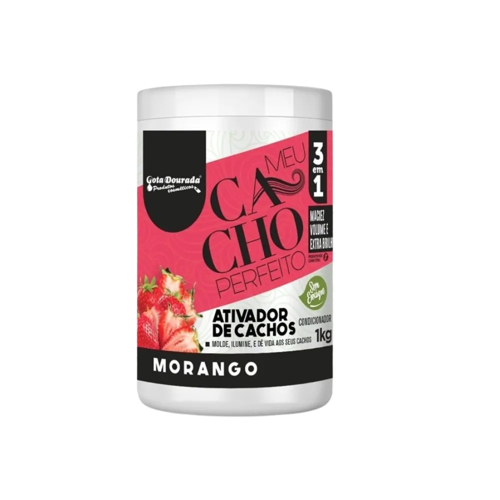 Gota Dourada Meu Cacho Perfeito Activador Morango 1kg - Imagen 1